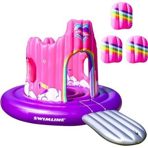 Swimline Unicorn Castle Inflatable Island Swimming Pool Float 82" - 1 of 4