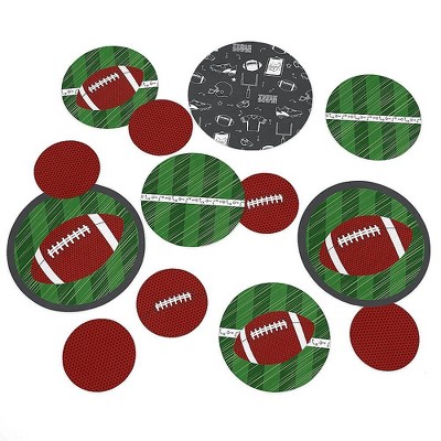 Big Dot of Happiness End Zone - Football - Baby Shower or Birthday Party Giant Circle Confetti - Party Decorations - Large Confetti 27 Count