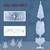 TopComfy Christmas Tree Stands Artificial Christmas Tree Festive Pencil Christmas Tree Cozy Snowy Decor for Living Room, White, 35.46"*7.88"*8.67" - 4 of 4