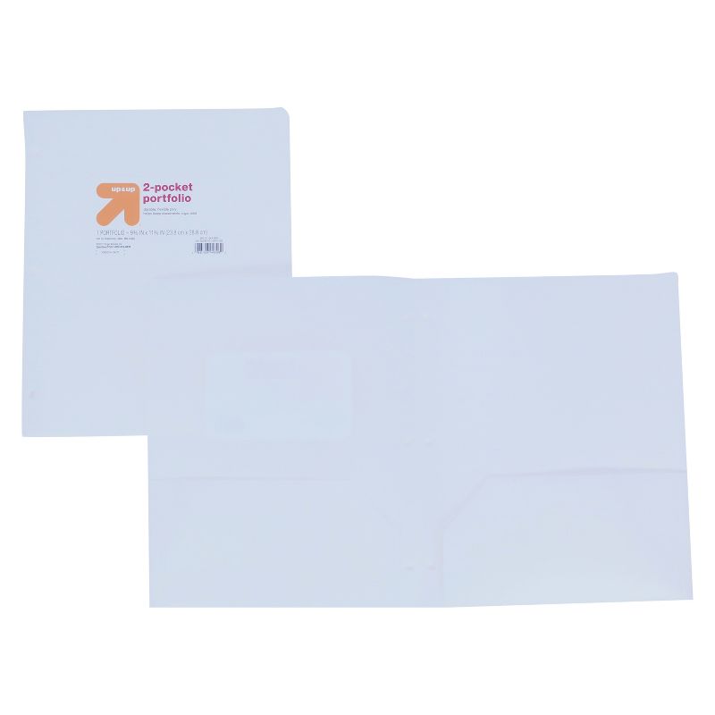 2 Pocket Plastic Folder White - up &#38; up&#8482;, 4 of 5