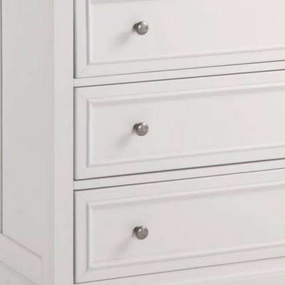 Cottage Charm Off-White Storage Chest with Felt-Lined Drawer