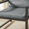 GlasFlength Accent Chairs Modern Tech Fabric Armchair with Padded Armrests Simple Design for Living Room Office, Gray, 29.13"*27.95"*36.22" - 3 of 4