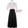 Elerevyo Women's Big Double-Flower Stretchy Elastic Wide Chunky Dress Waistband Belts - 4 of 4