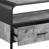 Acme Furniture 39" Raziela TV Stand and Console Concrete Gray and Black Finish: Metal Frame, Adjustable Shelves, No Tools Assembly - 3 of 4