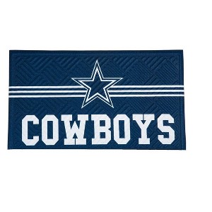 Evergreen NFL Dallas Cowboys Embossed Mat Cross Hatch Indoor and Outdoor Doormat - 1 of 4