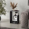 Syemin End Tables 3-TierSide Table, End Table Metal Frame, Small Side Table, Side Tables Living Room, Modern Accent Table, Gray, 11.8"*15.7"*24.9" - 2 of 4