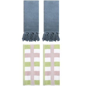 REGALWOVEN 4 Pcs Cotton Bathroom Hand Towels for Home Decoration - 1 of 4