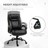 Executive Office Chair with Wide Seat, Computer Desk Chair with High Back PU Leather Ergonomic Upholstery, Adjustable Height and Swivel Wheels - 3 of 4