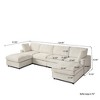 Cloud Couch Modular Sectional Sofa, 134" U Shaped Couch For Livingroom, Oversized Convertible Wide Seater With 2 Ottomans Living Room Set,Beige - 4 of 4