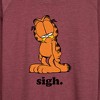 Women's - Garfield - Sigh Garfield Lightweight French Terry Wide Neck Long Sleeve Shirt - 2 of 4