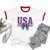 Simply Sage Market Coquette USA Bow Ringer Tee - 3 of 4
