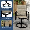 Patio Swivel Dining Chairs, High Back Set of 2, All Weather Patio Chair with Padded, Outdoor Swivel Rocker Chair for Lawn - 4 of 4
