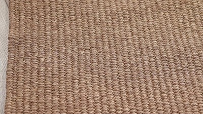 Tan Flat Woven Sisal Reversible Indoor/Outdoor Rug 2' x 7'6"