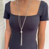 Adornia Silver Crystal 32" Tennis Knotted Lariat - 2 of 4