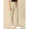 INSPIRE CHIC Women's Plaid Elastic Waist Casual Work Office Long Pants - 2 of 4