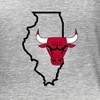 NBA Chicago Bulls Women's Short Sleeve Burnout Scoop T-Shirt - 4 of 4