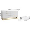 Drawer Storage Cabinet, Dresser for Bedroom, 53.5" Dresser Organizer with Metal Handle and Legs - 2 of 2