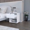 NicBex Wood Nightstand with Drawer,Bedside Table with Open Storage Compartment for Bedroom,Living Room - 2 of 4