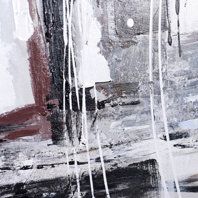 Large Abstract Black and White Canvas Print for Nursery