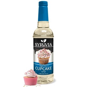 Syruvia Sugar Free Cupcake Syrup - 25.4 fl oz. Premium Flavoring Syrup For Coffee - 1 of 4