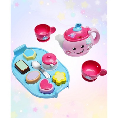 Pink and Blue Plastic Musical Educational Tea Set