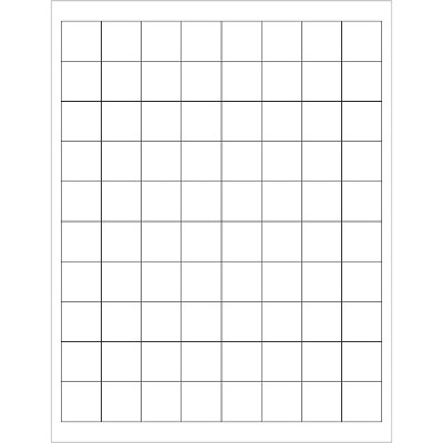 Tape Logic Laser Labels Rectangle 1" x 1" White 8000/Case (LL104)