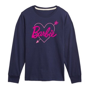 Boys' - Barbie - Barbie Arrow Heart Logo Long Sleeve Graphic T-Shirt - 1 of 4