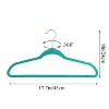 VECELO 30/50/60/100 pk Velvet Clothes Hangers Non Slip & Space-Saving Clothes Hangers with Finger Clips & Tie Rack 9 Color - 3 of 4