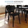 Emma and Oliver Set of 2 Solid Wood Dining Chairs with Curved Oval Backrests - 2 of 4