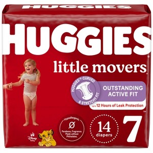Huggies Little Movers Baby Disposable Diapers - (Select Size and Count) - 1 of 4