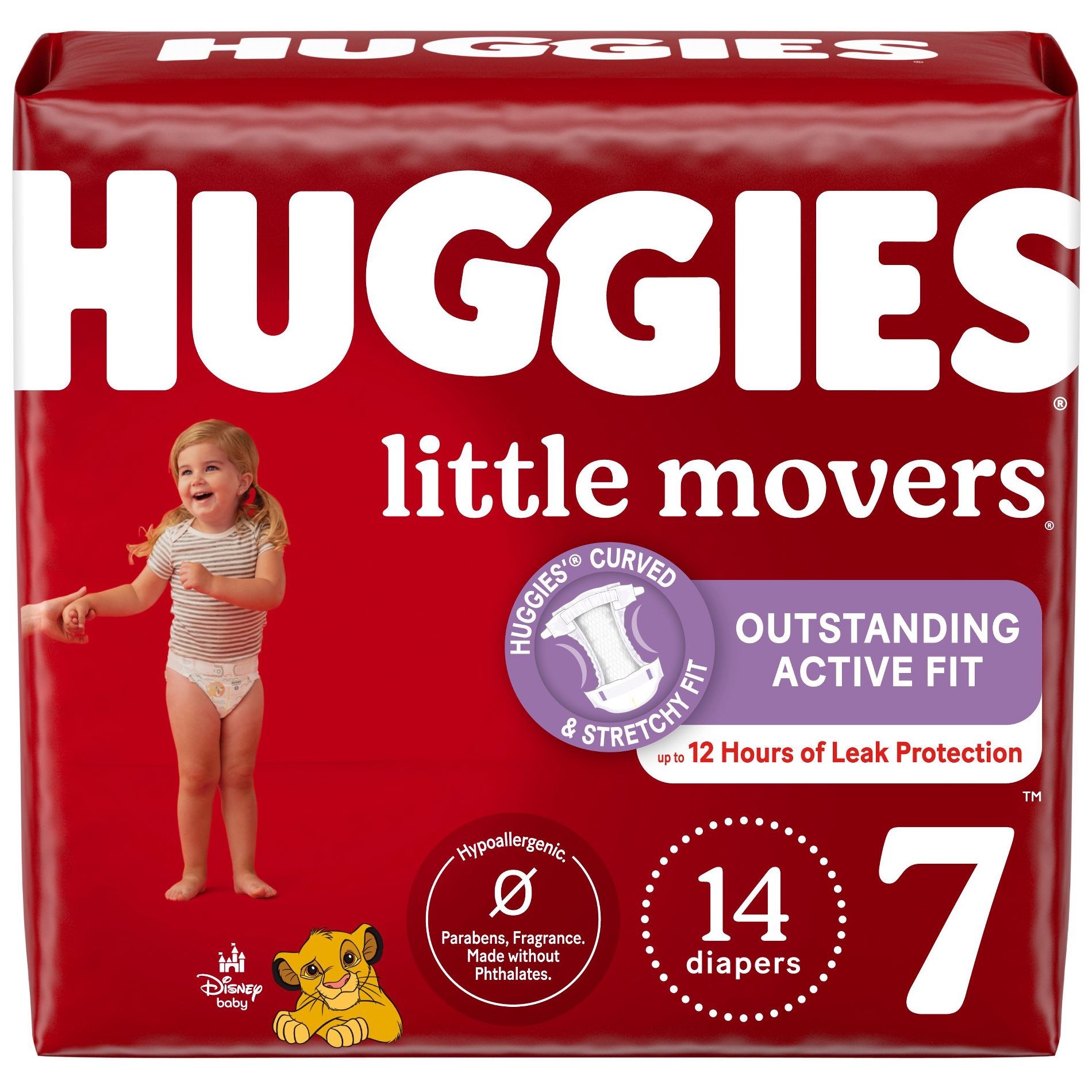 Huggies Little Movers Diapers - Size 7 - 14ct