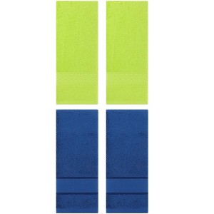 REGALWOVEN 4 Pcs Solid Textured Cotton Soft Absorbent Decorative Hand Towel - 1 of 4
