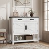Farmhouse Console Table with 2-Door Cabinet and 2 Drawers, Buffet Cabinet with Storage Shelf, Wood Coffee Bar Cabinet - 2 of 4