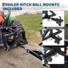 3 Point Trailer Hitch 2" Receiver, Quick Hitch Attachment with Towing Balls, Receiver Tow Drawbar for Tractor Standard Category 1, 10,000Lbs Capacity - 4 of 4