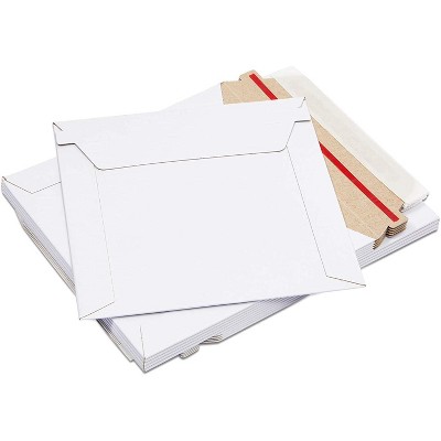 6x8 In, 100 Pack Kraft Paper Stay Flat Mailers Rigid Mailing Envelopes 
