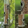 Snynuxx Metal Bird Feeder Tube Hanging Wild Bird Seed Feeder,Steel Hanger Great for Attracting Birds (Bronze) - 2 of 4