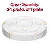 Smarty Had A Party 12" Clear with Gold Round Section Tray Disposable Plastic Seder Plates (24 Plates) - 4 of 4