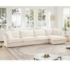 Oversized 156.6" Chenille Slipcovered L-Shaped Modular Sectional Sofa with French Edges and Removable Covers, 5-Piece Free combination - 2 of 4