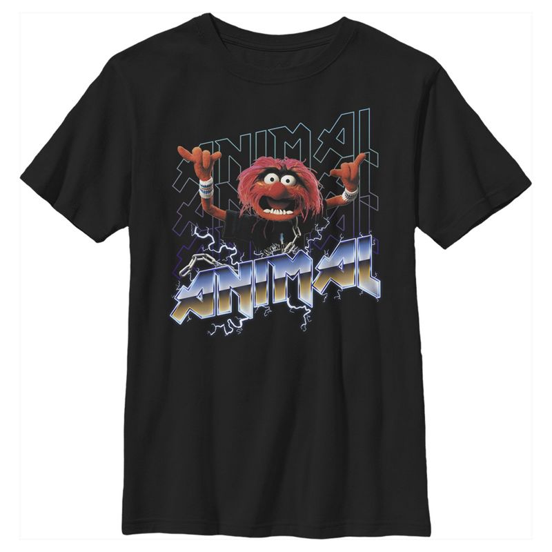 Boy's The Muppets Animal Metal T-Shirt, 1 of 6