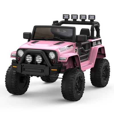 12V Kids Ride On Truck Car - 2 Speeds, Spring Suspension, Remote Control, LED Lights, MP3 Player, Safety Belt