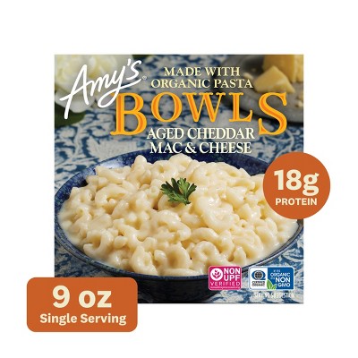Amy's Frozen Gluten Free Aged Cheddar Mac & Cheese Bowl - 9oz