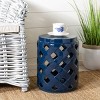 Betli Garden Stool - Navy - Safavieh. - image 2 of 2