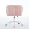 Maliang Adjustable Swivel Office Chair, Artificial Rabbit Hair Home Office Chair With Metal Base - 3 of 4