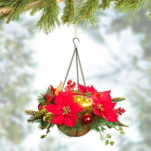 The Lakeside Collection Lighted Seasonal Basket with Timer - 1 of 4