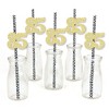 Big Dot of Happiness Gold Glitter 85 Party Straws - No-Mess Real Gold Glitter Cut-Out Numbers & Decorative 85th Birthday Party Paper Straws - 24 Ct - 2 of 4