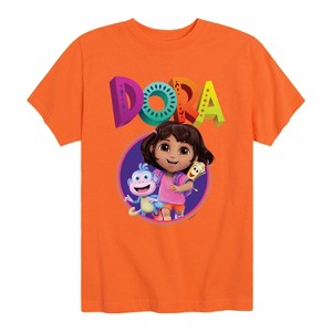 Boys' - Dora the Explorer - Logo Short Sleeve Graphic T-Shirt - 1 of 4