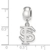 Black Bow Jewelry Sterling Silver Florida State Seminoles NCAA Bead Charm - 3 of 4