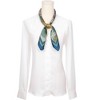 INSPIRE CHIC Women's Floral Printed Satin Square Flowers Silky Neck Scarves 1Pc - 2 of 4