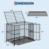 Heavy Duty Stainless Steel Dog Crate for Giant Breeds – Indestructible Escape-Proof Kennel with Locking Wheels, Collapsible & Removable Tray - 3 of 4