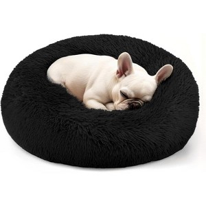Dog & Cat Bed for Indoor Cats, 20in Calming Donut Bed for Puppy and Kitten, Washable Round Fluffy Pet Bed for Small Medium Dogs and Cats - 1 of 4